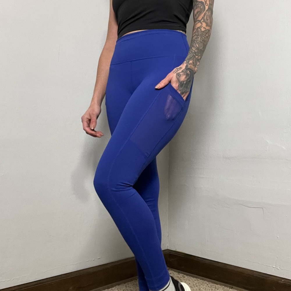 Fabletics PowerHold High-Waisted Leggings Blue | Pocket | Sculpting